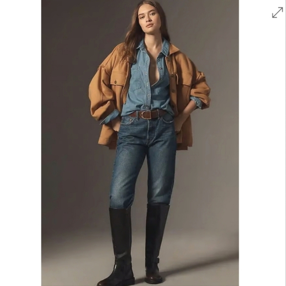 NWT Anthropologie Pilcro Oversized Cotton Utility Jacket Size XL - Picture 4 of 8